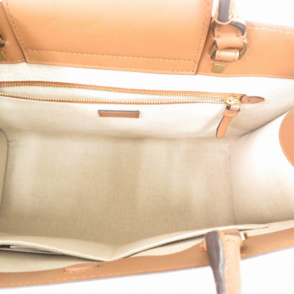 JIMMY CHOO Tote Bag Canvas, Leather beige Avenue M Women Used Authentic