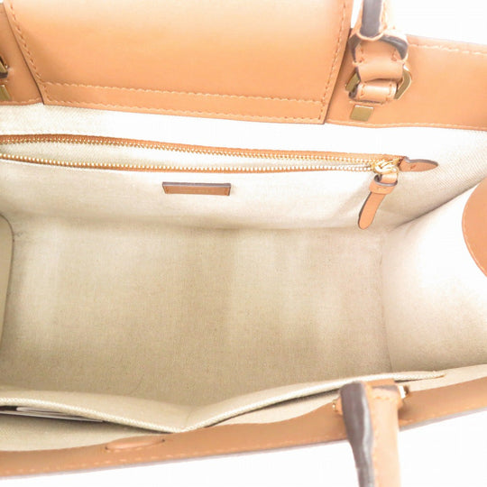 JIMMY CHOO Tote Bag Canvas, Leather beige Avenue M Women Used Authentic