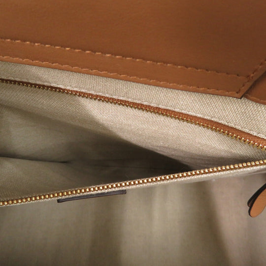 JIMMY CHOO Tote Bag Canvas, Leather beige Avenue M Women Used Authentic