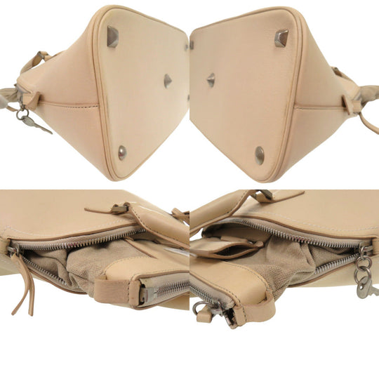 Maison Margiela Shoulder Bag S56WD0038 Grainy leather beige 2WAYShoulder Bag Tote Bag 5AC Women Used Authentic