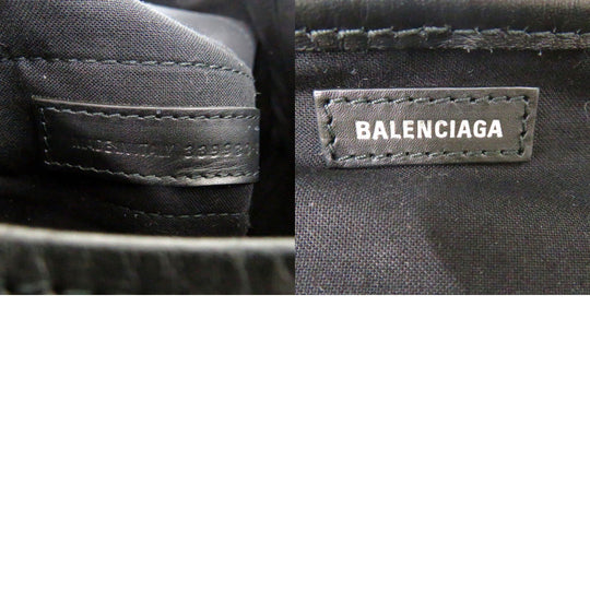 BALENCIAGA Handbag 339933 canvas black Balenciaga Navy Cabas S NAVYCABAS with pouch Women Used Authentic