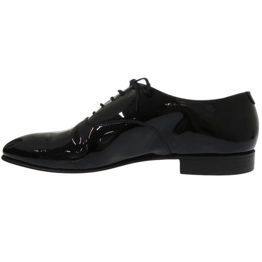 CROCKETT&JONES Leather shoes Patent leather black 5599 CHEAM Plain Toe 11" mens 9 1/2E Used Authentic