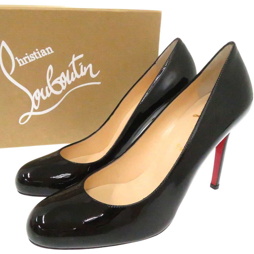 Christian Louboutin pumps 3080377 Patent leather black SIMPLE PUMP 100 Round Toe Heel Pumps Black 38 1/2 Women 38 1/2 Used Authentic