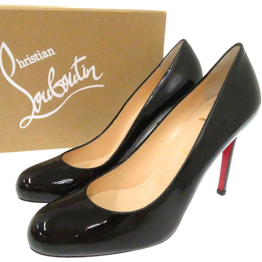 Christian Louboutin pumps 3080377 Patent leather black SIMPLE PUMP 100 Round Toe Heel Pumps Black 38 1/2 Women 38 1/2 Used Authentic