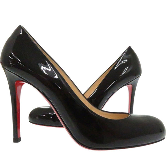 Christian Louboutin pumps 3080377 Patent leather black SIMPLE PUMP 100 Round Toe Heel Pumps Black 38 1/2 Women 38 1/2 Used Authentic