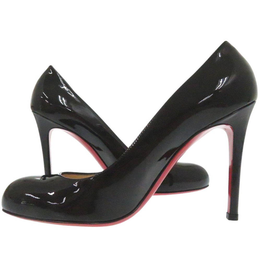Christian Louboutin pumps 3080377 Patent leather black SIMPLE PUMP 100 Round Toe Heel Pumps Black 38 1/2 Women 38 1/2 Used Authentic