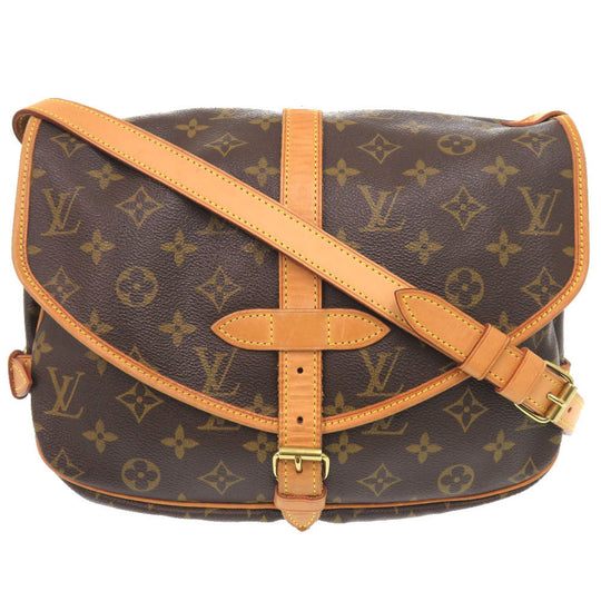 LOUIS VUITTON Shoulder Bag M42256 Monogram canvas Brown Monogram Saumur 30 Women Used Authentic