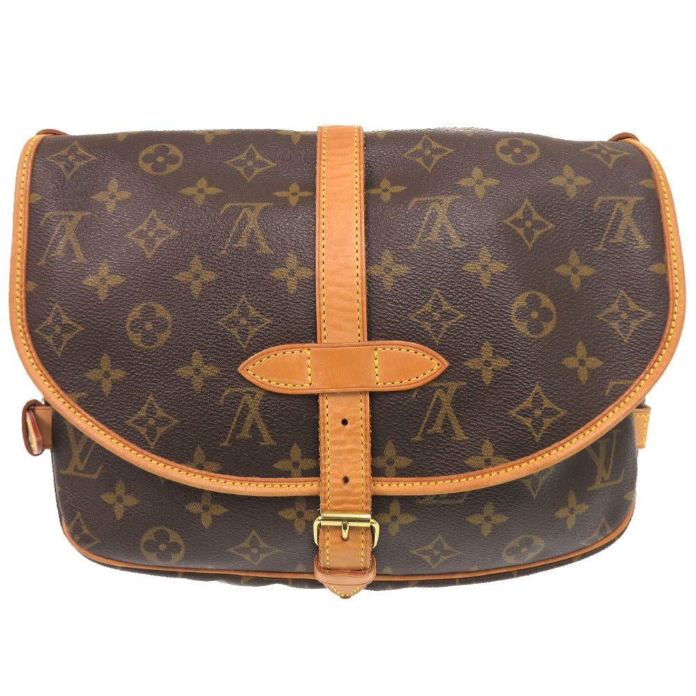 LOUIS VUITTON Shoulder Bag M42256 Monogram canvas Brown Monogram Saumur 30 Women Used Authentic