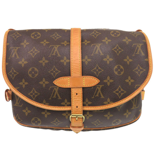 LOUIS VUITTON Shoulder Bag M42256 Monogram canvas Brown Monogram Saumur 30 Women Used Authentic
