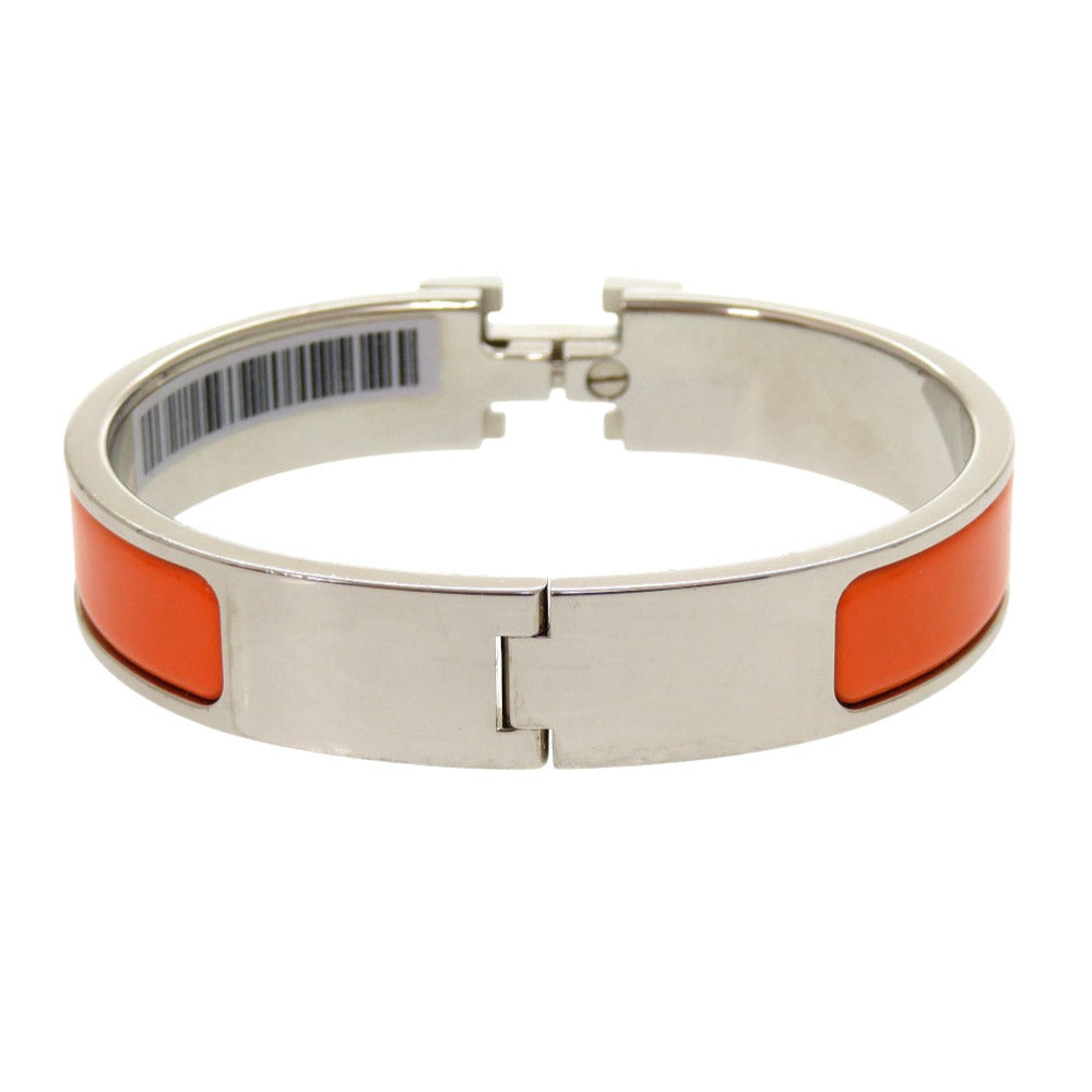 HERMES Bangle metal Orange Click crack PM Women Used Authentic