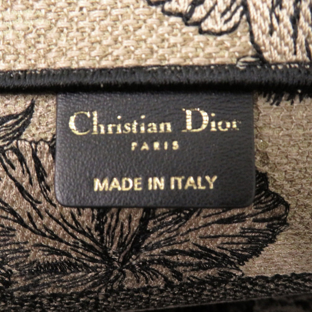 Christian Dior Tote Bag canvas beige Book Tote Medium Women Used Authentic