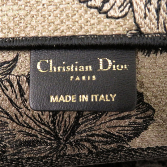 Christian Dior Tote Bag canvas beige Book Tote Medium Women Used Authentic
