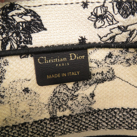 Christian Dior Tote Bag M1296ZRHZ-M06E canvas white Book Tote Medium Women Used Authentic