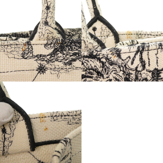 Christian Dior Tote Bag M1296ZRHZ-M06E canvas white Book Tote Medium Women Used Authentic