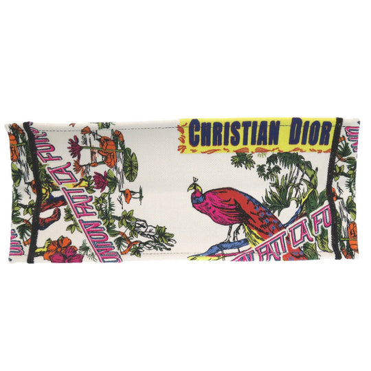 Christian Dior Tote Bag canvas white book tote large Women Used Authentic