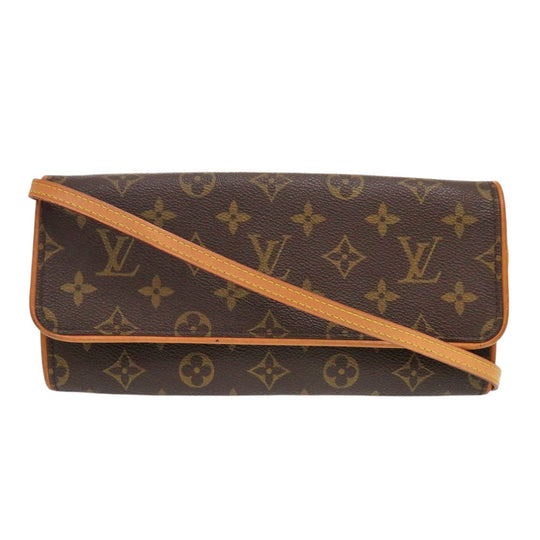 LOUIS VUITTON Shoulder Bag M51852 Monogram canvas Brown Monogram Pochette Twin GM Women Used Authentic