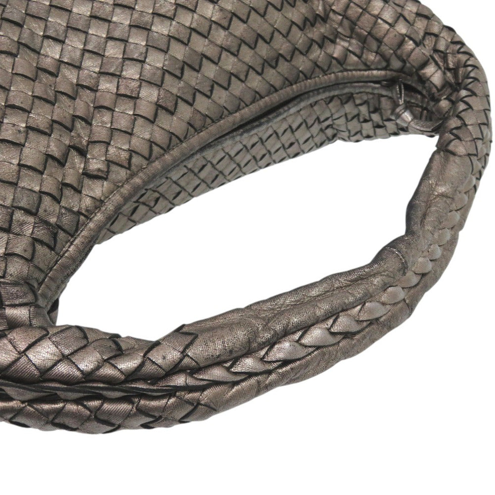 BOTTEGAVENETA Shoulder Bag 115654  leather Brown INTRECCIATO Shoulder Bag Handbag one belt Women Used Authentic