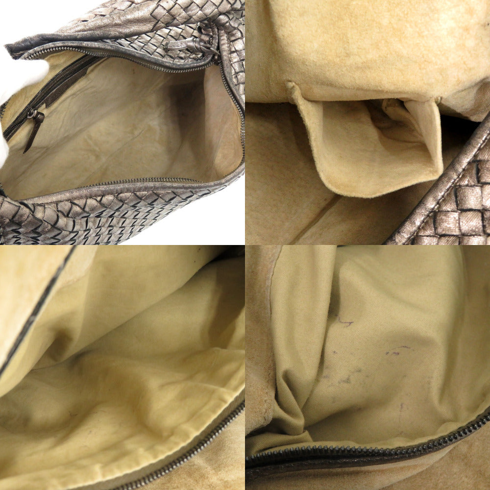 BOTTEGAVENETA Shoulder Bag 115654  leather Brown INTRECCIATO Shoulder Bag Handbag one belt Women Used Authentic