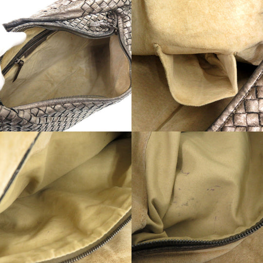 BOTTEGAVENETA Shoulder Bag 115654  leather Brown INTRECCIATO Shoulder Bag Handbag one belt Women Used Authentic