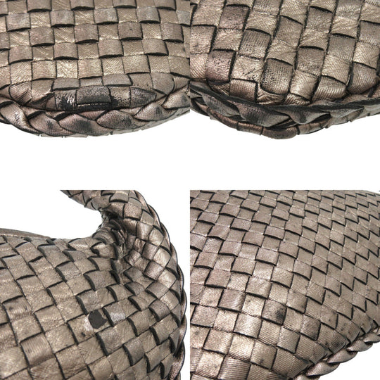 BOTTEGAVENETA Shoulder Bag 115654  leather Brown INTRECCIATO Shoulder Bag Handbag one belt Women Used Authentic