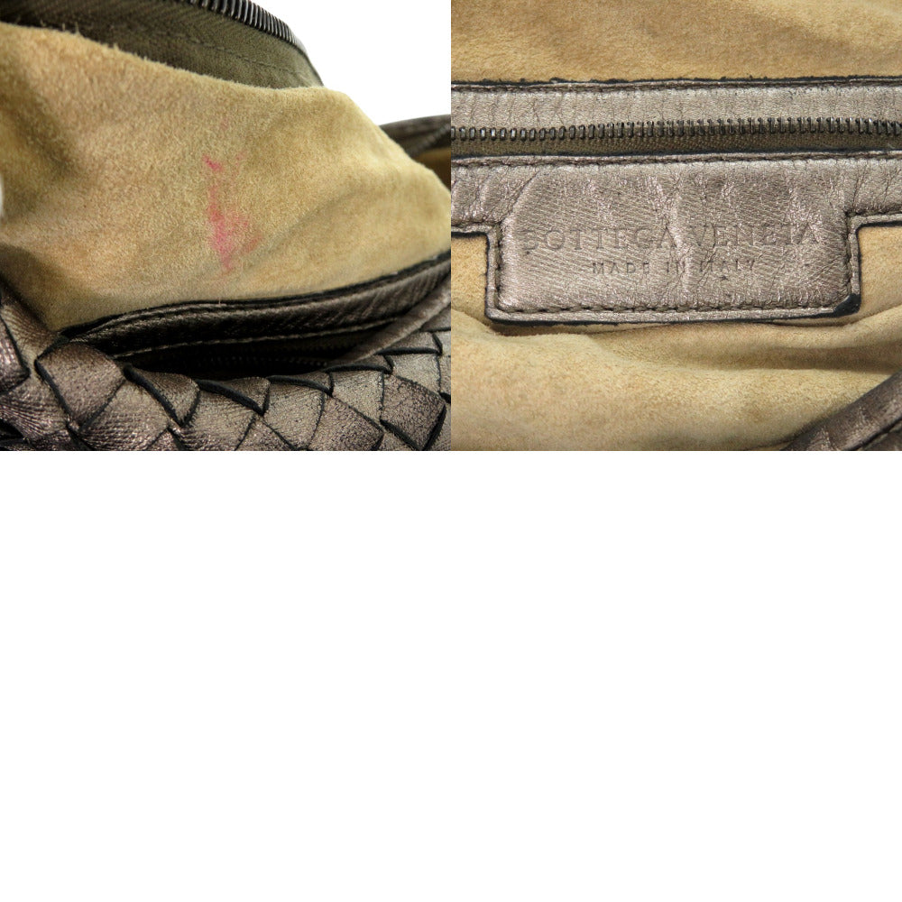 BOTTEGAVENETA Shoulder Bag 115654  leather Brown INTRECCIATO Shoulder Bag Handbag one belt Women Used Authentic