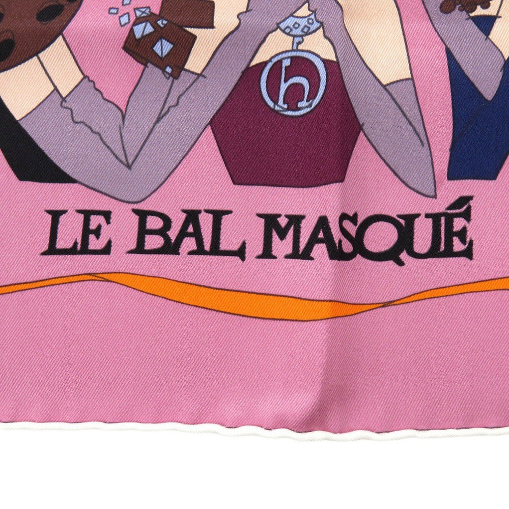 HERMES scarf silk multicolor Carre70 LE BAL MASQUE Masked Ball Women Used Authentic