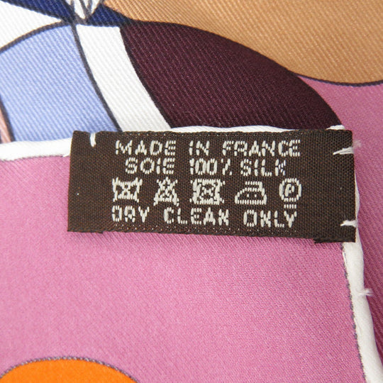 HERMES scarf silk multicolor Carre70 LE BAL MASQUE Masked Ball Women Used Authentic
