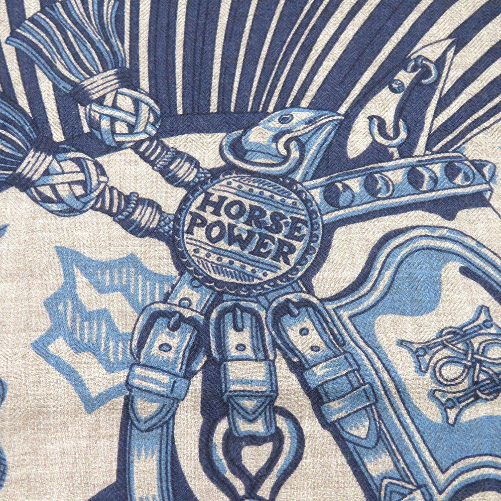 HERMES scarf silk Etope Carre H 65 Cheval Punk Bandana unisex(Unisex) Used Authentic