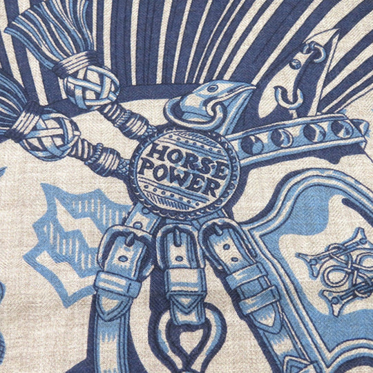 HERMES scarf silk Etope Carre H 65 Cheval Punk Bandana unisex(Unisex) Used Authentic