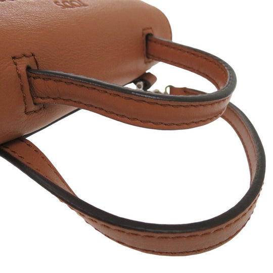 TOD�fS Handbag leather Brown 2WAY Micro Wave Bag Shoulder Bag Crossbody Women Used Authentic