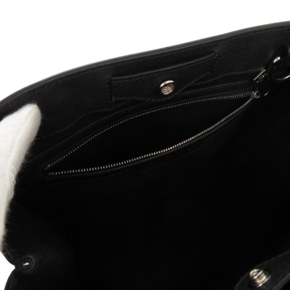 Berluti Handbag leather black URIS GULLIBA 2WAY HANDBAG LEATHER Women Used Authentic