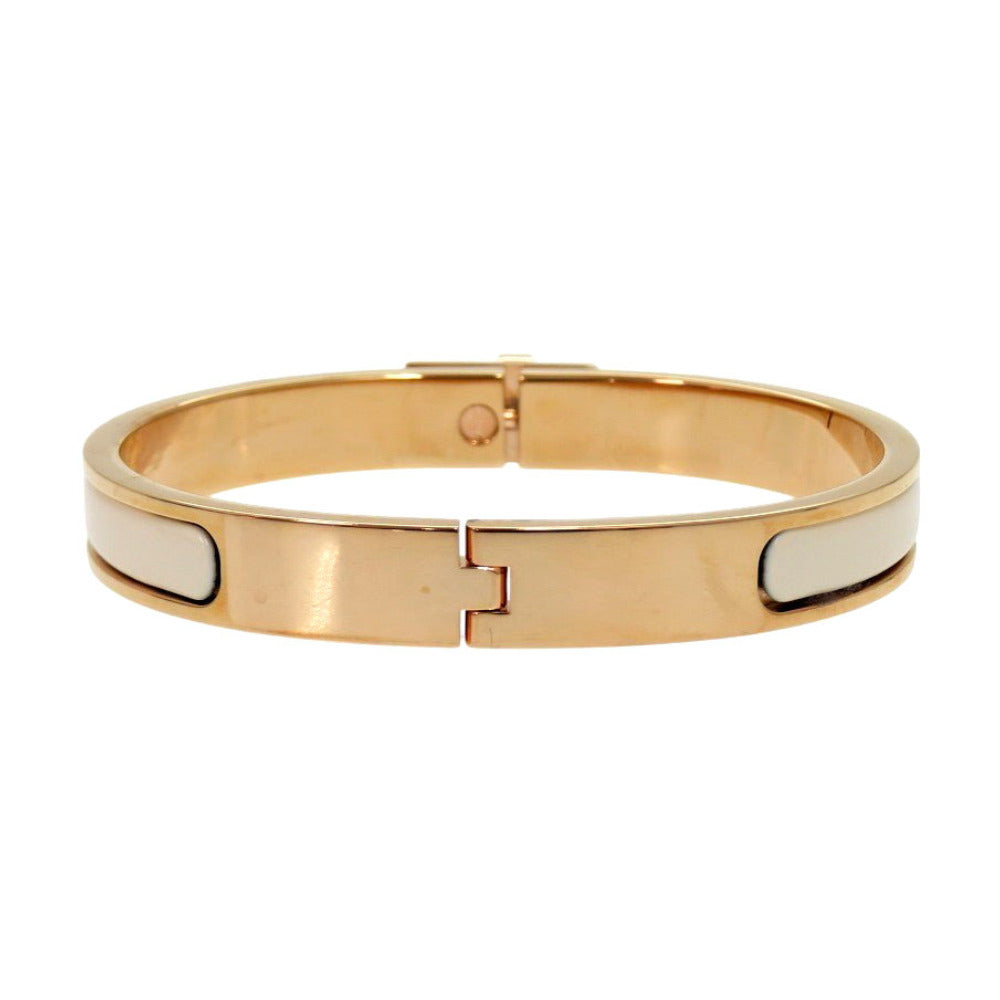 HERMES bracelet SP0234 metal white Mini Click Kelly PM Women Used Authentic