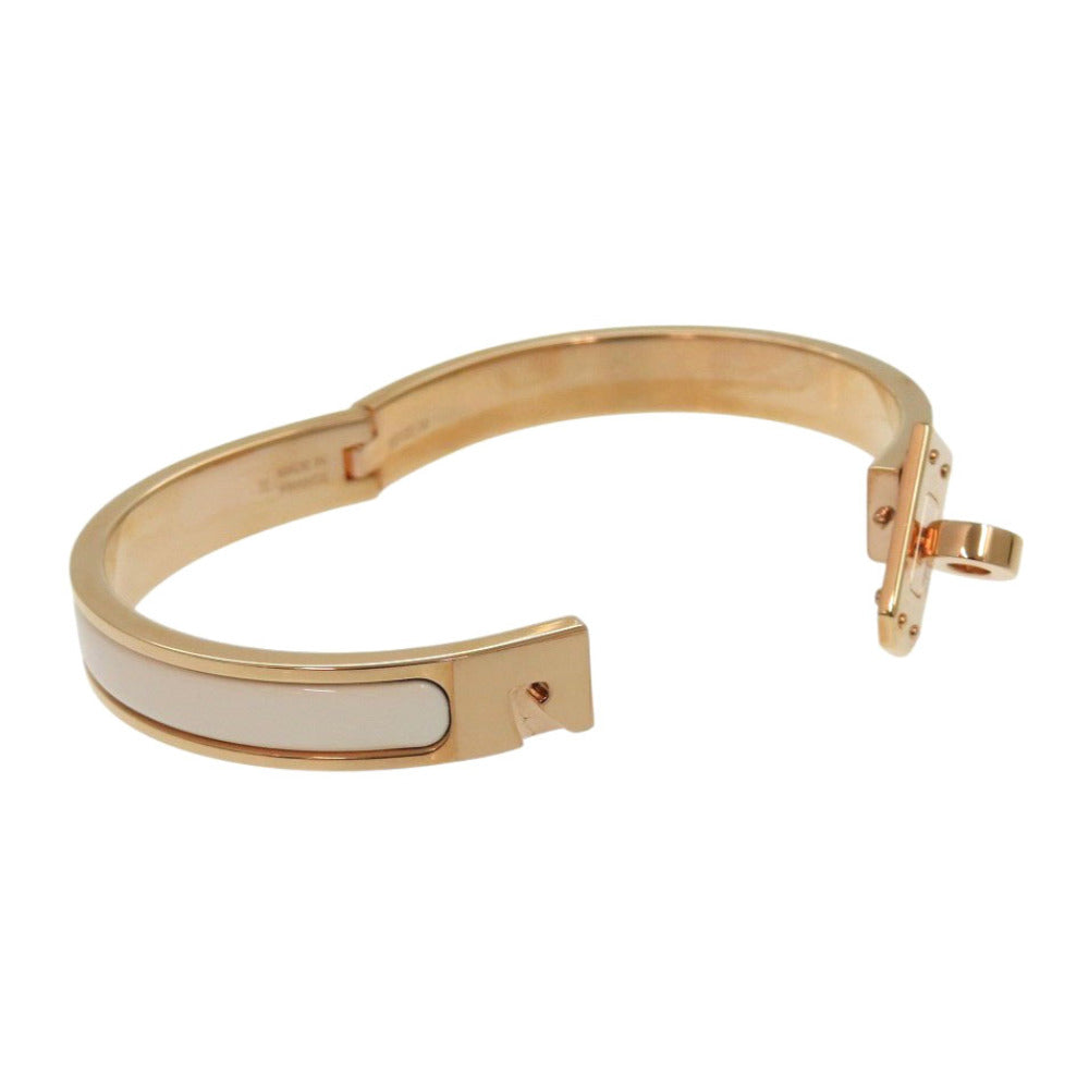 HERMES bracelet SP0234 metal white Mini Click Kelly PM Women Used Authentic