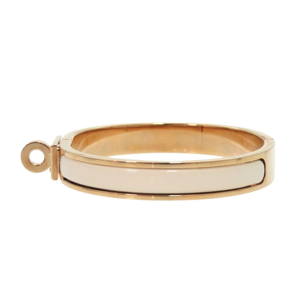 HERMES bracelet SP0234 metal white Mini Click Kelly PM Women Used Authentic