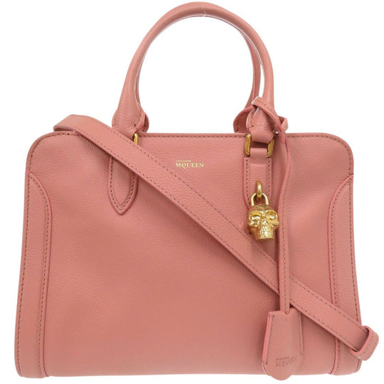 Alexander McQueen Handbag leather pink Women Used Authentic