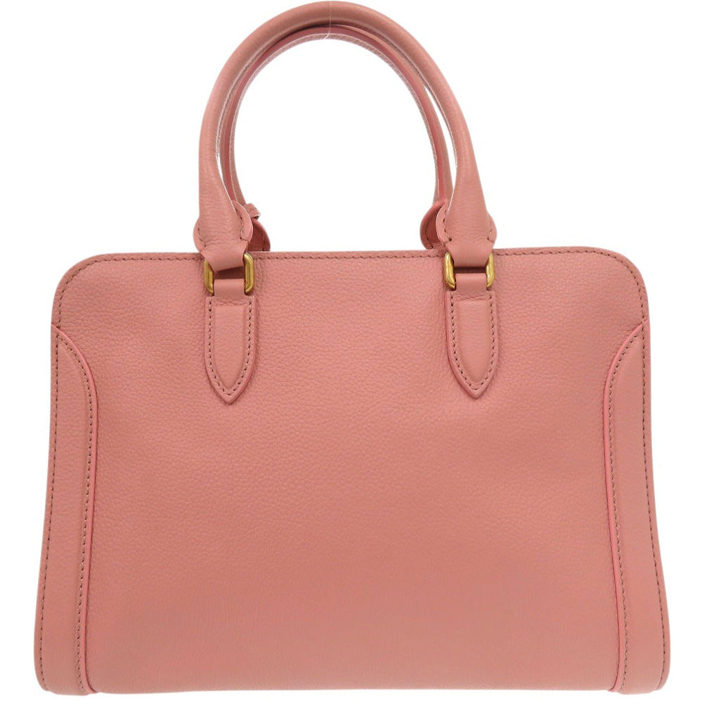 Alexander McQueen Handbag leather pink Skull Padlock 2WAY Women Used Authentic