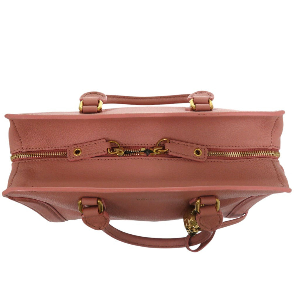 Alexander McQueen Handbag leather pink Women Used Authentic