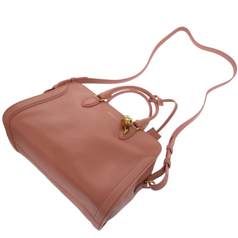 Alexander McQueen Handbag leather pink Women Used Authentic