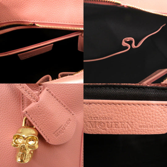 Alexander McQueen Handbag leather pink Women Used Authentic