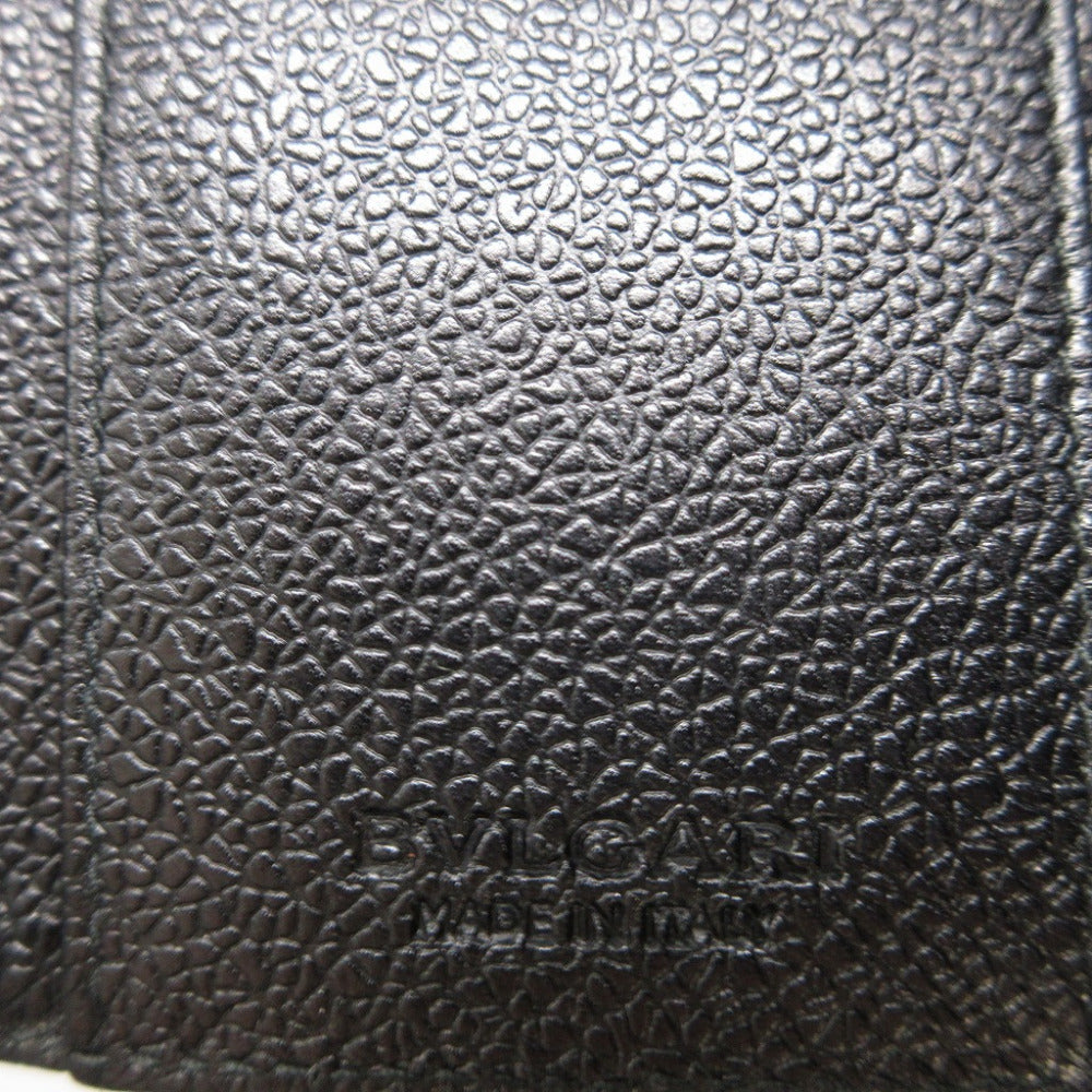 BVLGARI Key case Key holder  leather Silver six hooks Mirerigue unisex(Unisex) Used Authentic
