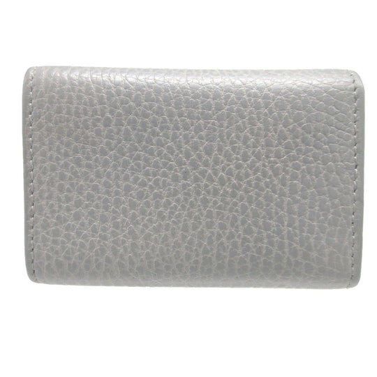 GUCCI Key case Key holder  456118 leather gray six hooks GG Marmont unisex(Unisex) Used Authentic