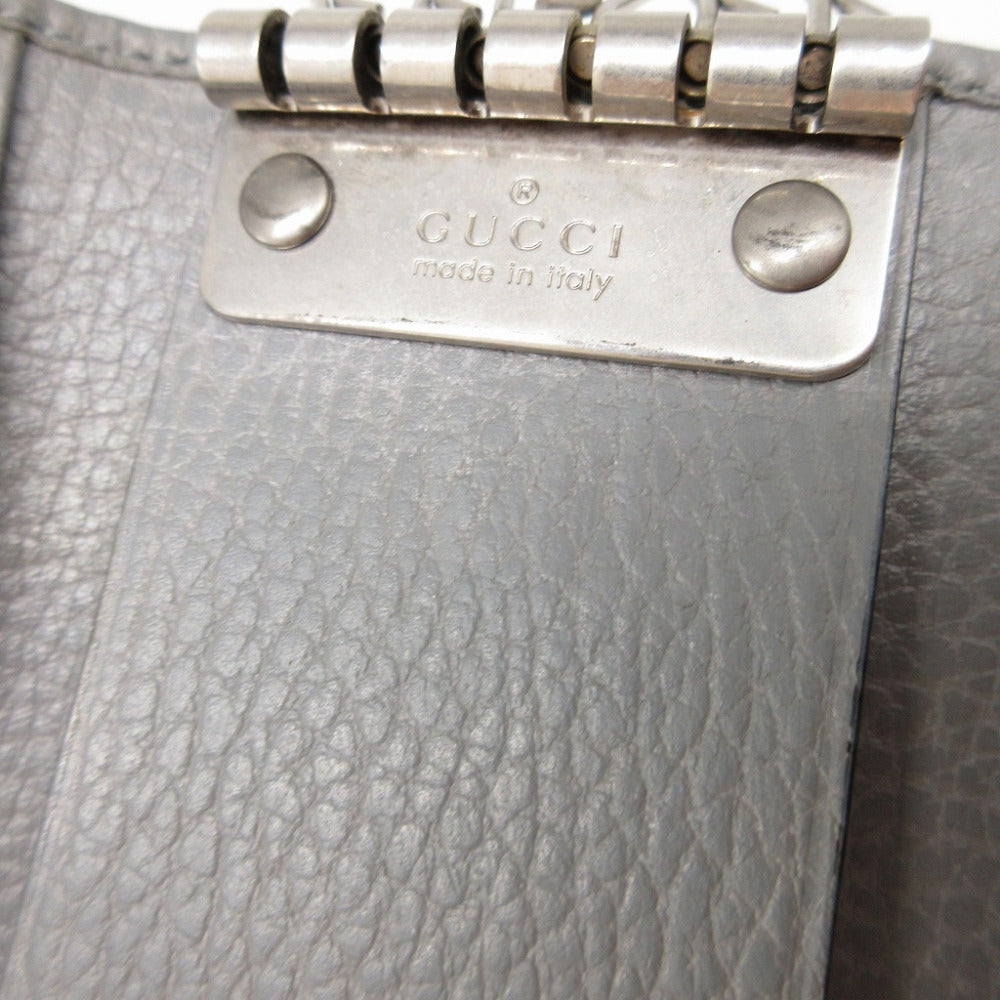 GUCCI Key case Key holder  456118 leather gray six hooks GG Marmont unisex(Unisex) Used Authentic