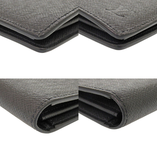 LOUIS VUITTON Long Wallet Purse M30501 Taiga Noir Portefeuille Plaza