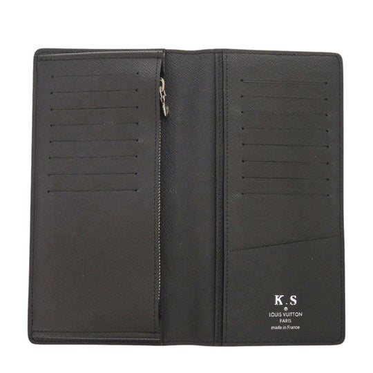 LOUIS VUITTON Long Wallet Purse M30501 Taiga Noir Portefeuille Plaza