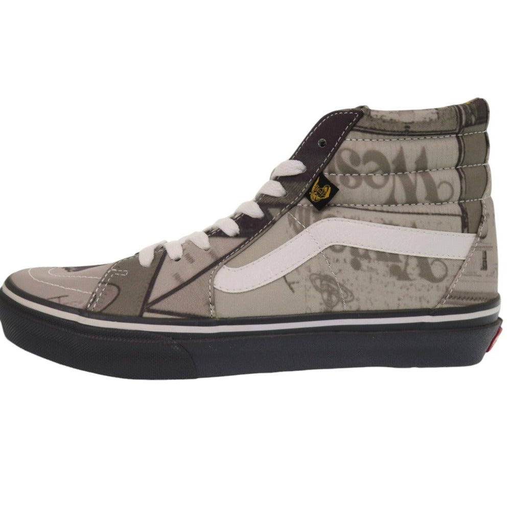 Vivienne Westwood sneakers PVC Monochrome Anglomania Piccadilly Circus Pattern High-Cut Sneakers 9.8" SK8-HI VANS VIVIENNE WESTWOOD ANGLOMANIA �~ VANS SK8-HI MONO mens 40 Used Authentic