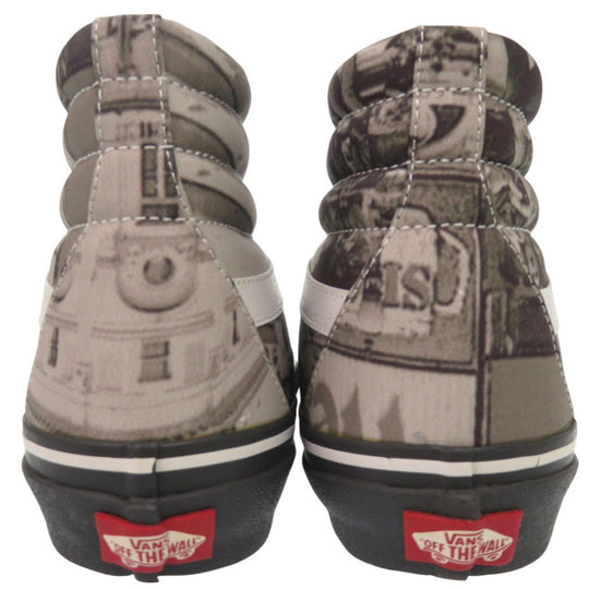 Vivienne Westwood sneakers PVC Monochrome Anglomania Piccadilly Circus Pattern High-Cut Sneakers 9.8" SK8-HI VANS VIVIENNE WESTWOOD ANGLOMANIA �~ VANS SK8-HI MONO mens 40 Used Authentic