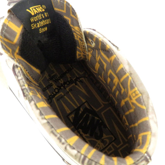 Vivienne Westwood sneakers PVC Monochrome Anglomania Piccadilly Circus Pattern High-Cut Sneakers 9.8" SK8-HI VANS VIVIENNE WESTWOOD ANGLOMANIA �~ VANS SK8-HI MONO mens 40 Used Authentic