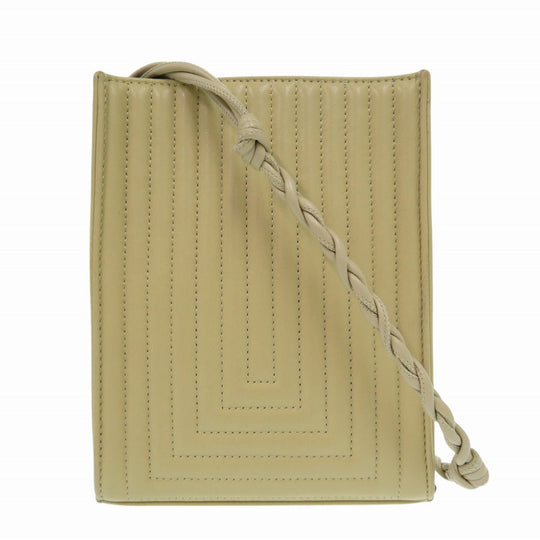 JIL SANDER Shoulder Bag leather beige Tangle SM Women Used Authentic
