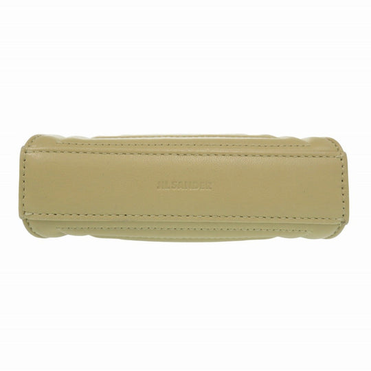 JIL SANDER Shoulder Bag leather beige Tangle SM Women Used Authentic