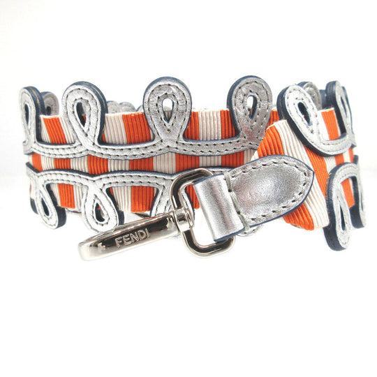 FENDI Shoulder strap Canvas, Leather Orange Strap you Women Used Authentic